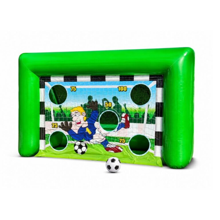 Aufblasbare Fußball Torwand in Wien mieten – grüne Fußball Zielwand mit Punktewertung für Kindergeburtstage, Sportfeste und Firmenveranstaltungen