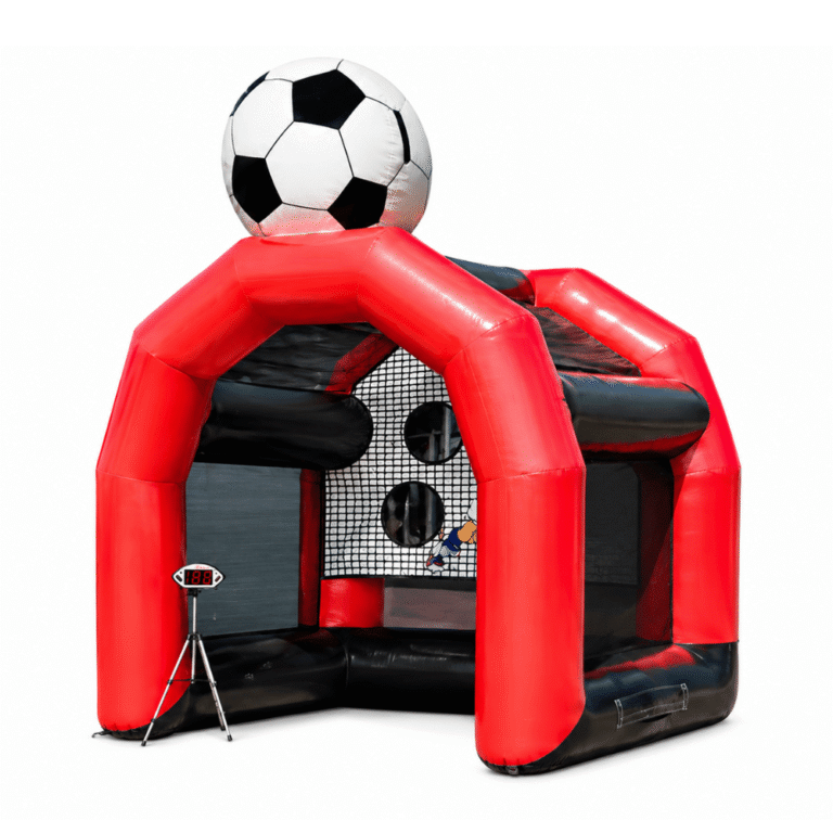 Aufblasbare Fußball Radar Anlage mit Geschwindigkeitsmessung in Wien mieten – Speed Kick Eventmodul für Firmenfeiern, Sportveranstaltungen und Kindergeburtstage